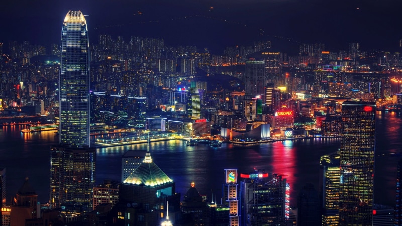 harbour, lights, night, kong, victoria, filled, photos, 1080P, hong