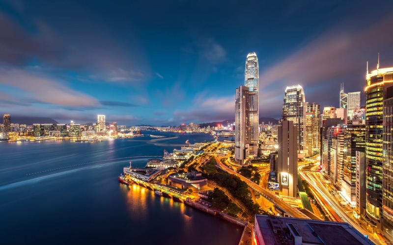 china - East Asia, downtown District, urban Skyline, travel, transportation, river, dusk, building, bay, office Building, lighting Equipment, lights, office building exterior
