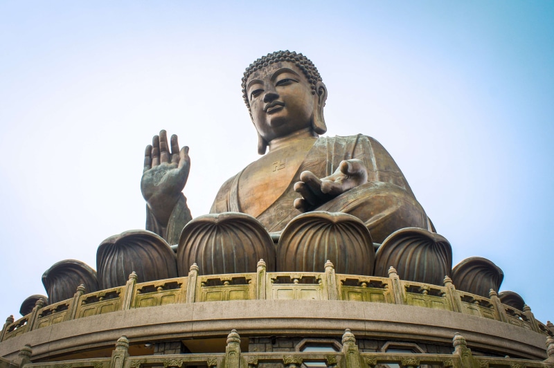 travel, statue, human representation, spirituality, no people, art and craft, outdoors, built structure, representation, china, sculpture, 4K, lantau island