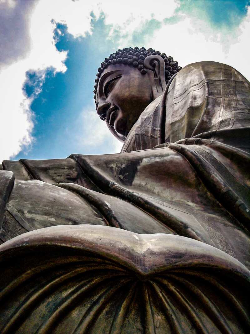 shrine, architecture, craft, human representation, china, statue, town, lantau, island, urban, creativity, female likeness, big buddha, sky, bronze, day