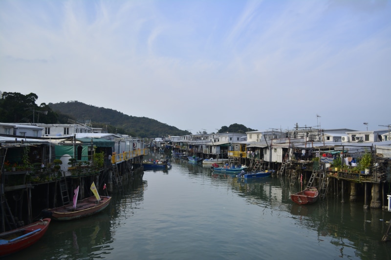 attraction, display, village, house, nature, old, seafood, moored, residential district, landscape, fishing, building, water, sky, hong, tai o, hongkong