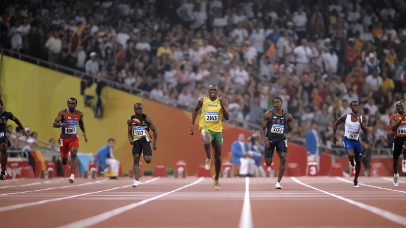 running, group of people, competition, motion, sport, Usain Bolt, athlete, sports race, marathon, crowd, men, competitive sport, sports track, untitled