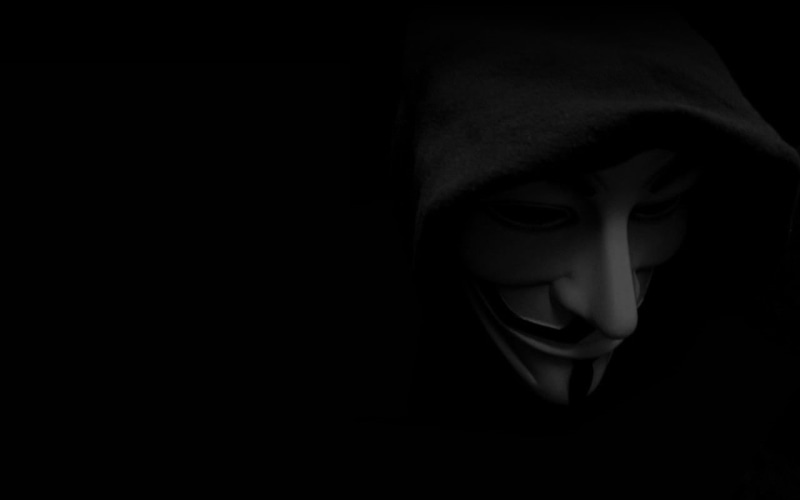 black background, Anonymous, studio shot, 720P, spooky, halloween, guy, copy space, dark, horror, Guy Fawkes, mystery, shadow, demon - fictional character