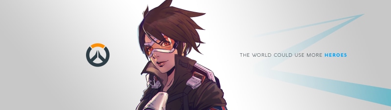 digital composite, 4K, waist up, Tracer (Overwatch), video games, representation, one person, young adult, copy space, quote, looking, eyeglasses