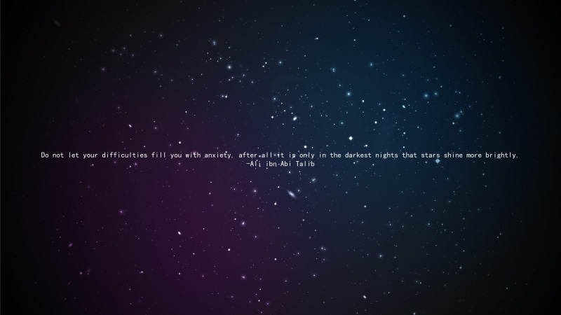 Islam, stars, Imam, Ali Ibn Abi Talib, 2K, space, quote
