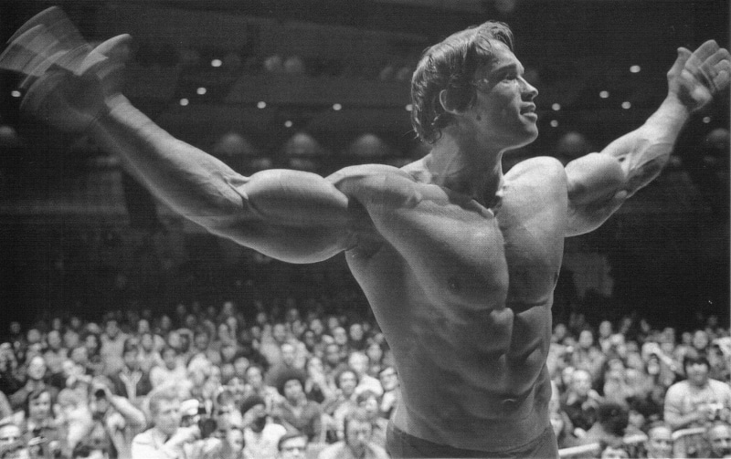 Gyms, Exercising, Bodybuilder, Dumbbells, Arnold Schwarzenegger, bodybuilding, 1080P, Barbell