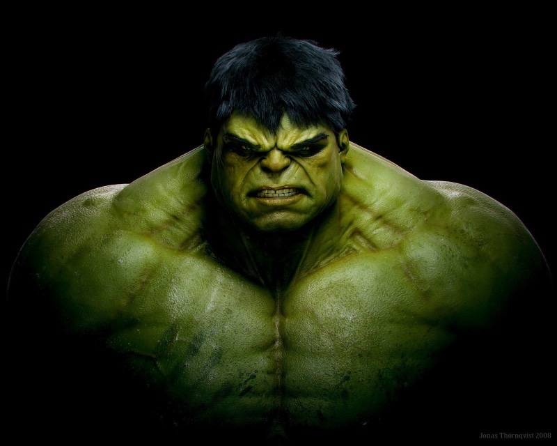 Hulk, one person, mature adult, men, males, looking at camera, portrait, indoors, s, adult, 720P, shirtless, waist up, marvel, front view, black background
