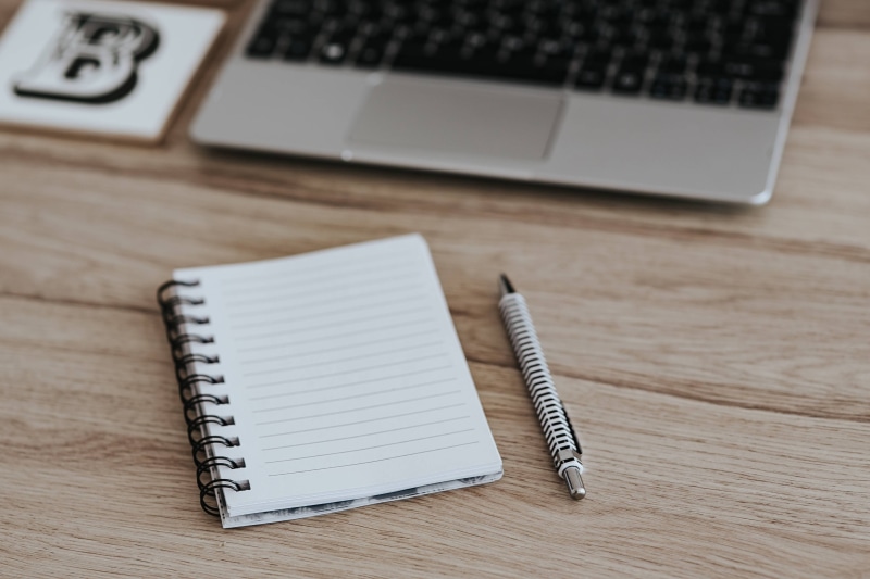 desk, quotes, pen, motivational, keyboard, cards, communication, empty, document, blank, no People, table, office, computer, laptop, equipment, note Pad