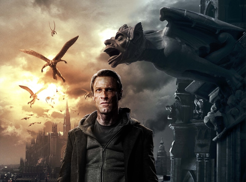 flying, Film, looking at camera, architecture, Monster, Action, Dark, Adam Frankenstein, one person, Other Movies, cloud - sky, Movie, portrait