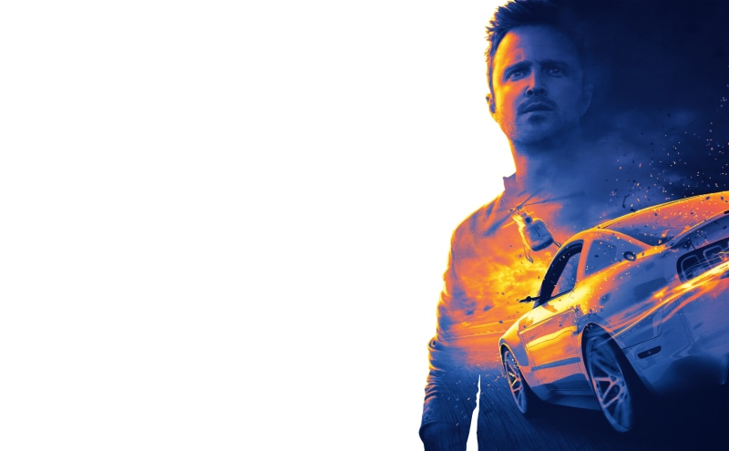 need, 2014, Film, portrait, studio shot, lifestyles, orange color, Aaron Paul, copy space, Tobey Marshall, Other Movies, looking, white background
