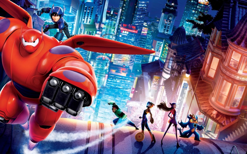 group of people, night, crowd, motion, Honey Lemon (Big Hero 6), built structure, 2K, representation, Big Hero 6, adult, travel destinations, illuminated