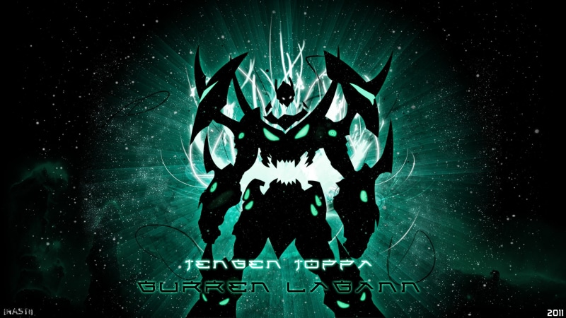 sign, 2K, people, toppa, front view, lagann, night, animal wildlife, digital composite, burren, close-up, Tengen Toppa Gurren Lagann, limb