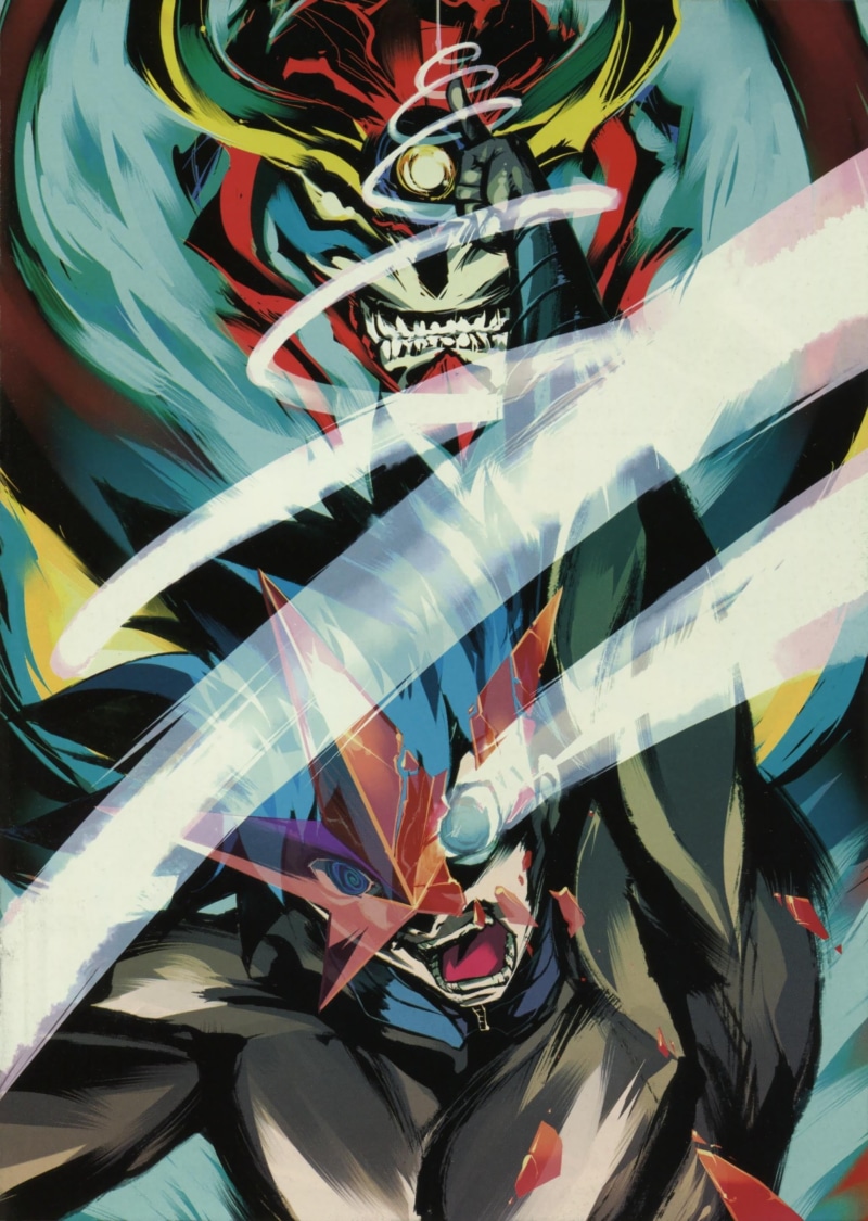 day, paper, Tengen Toppa Gurren Lagann, pattern, red, backgrounds, still life, white, 2K, large group of objects, full frame, indoors, stack, creativity