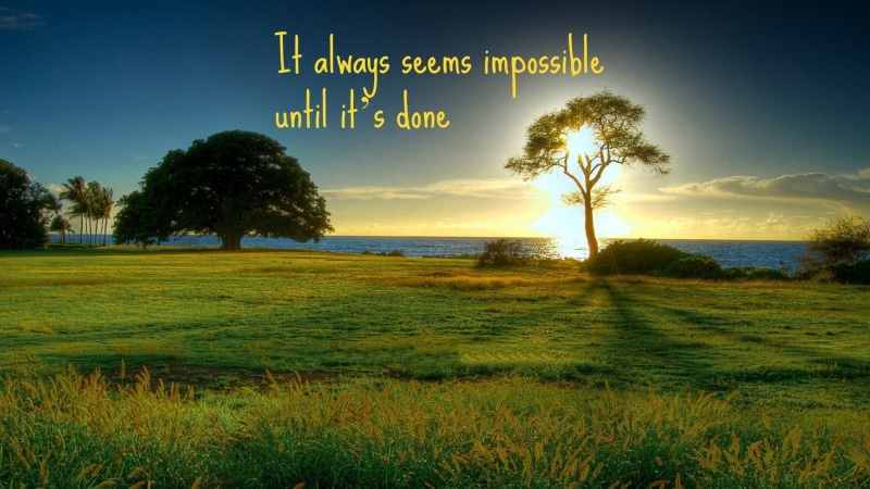 outdoors, sea, text, tranquility, western script, Tree, beauty in nature, overlay, trees, scenics - nature, green color, Motivational, land, tranquil scene