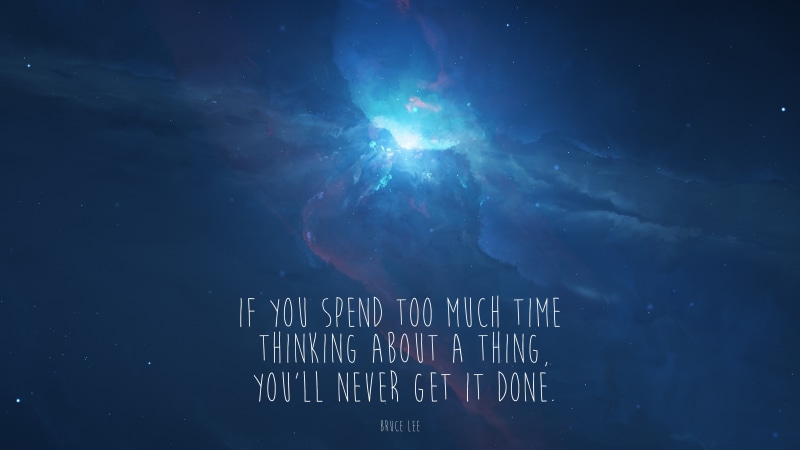 inspirational, space, 5K, Bruce Lee, quote