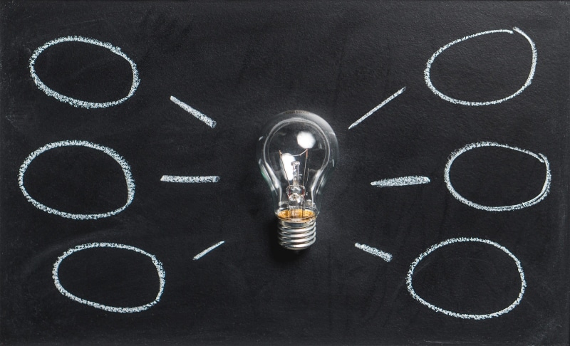 choice, artificial intelligence, directly above, 1080P, clear, art, lightbulb, technology, solution, symbol, light, presentation, energy, efficiency, invention