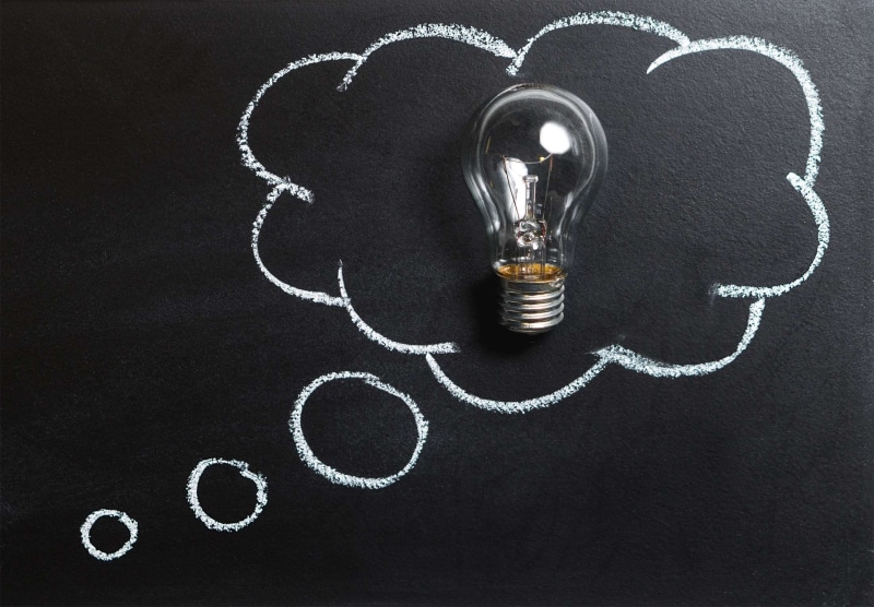 inspiration, think, concept, white color, 1080P, light bulb, drawing - art product, strategy, sign, symbol, intelligence, solution, chalk board, indoors