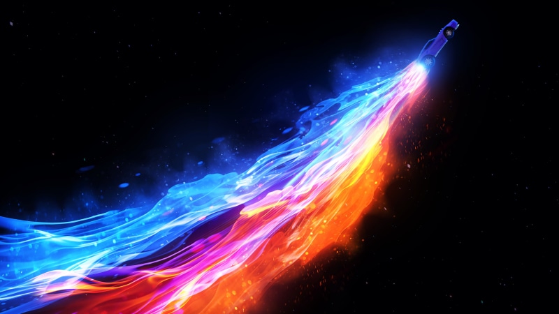 rocketleague, water, light trail, space, multi colored, 4K, turbo, illuminated, pattern, sports car, black background, studio shot, nature