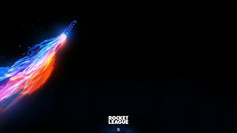 5K, blue flames, black background, video game art, Rocket League