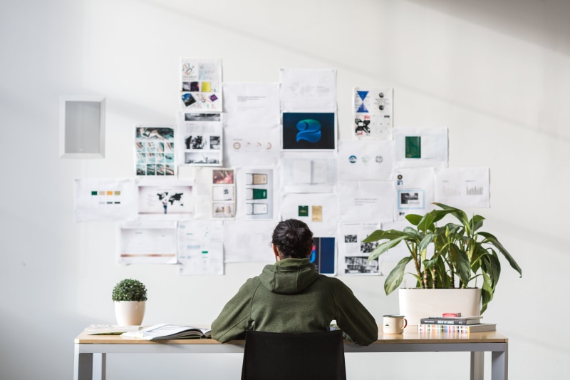 4K, table, creativity, Marketing, designer, Desk, furniture, plant, corporate business, Ideas, technology, indoors, Inspirational, one person, office