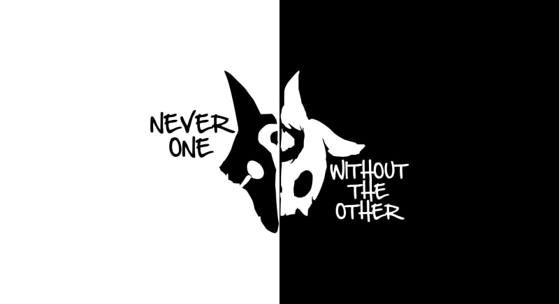 League Of Legends, white, Typography, Kindred, mask, black, Kindred (League Of Legends), monochrome, video games, 1080P