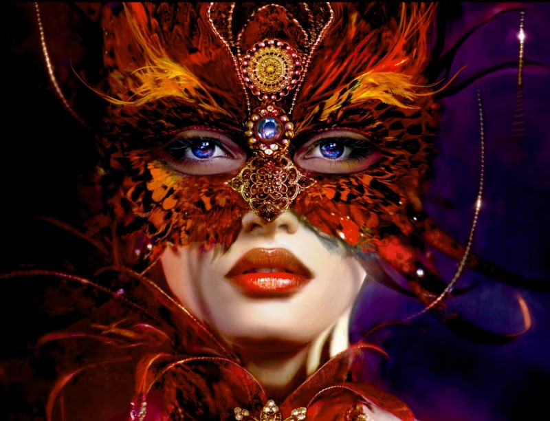 vibrant Color, black, masquerade Mask, black Color, elegance, human Face, fashion, studio shot, adult, mask, beautiful, camouflage, headshot, females, fantasy