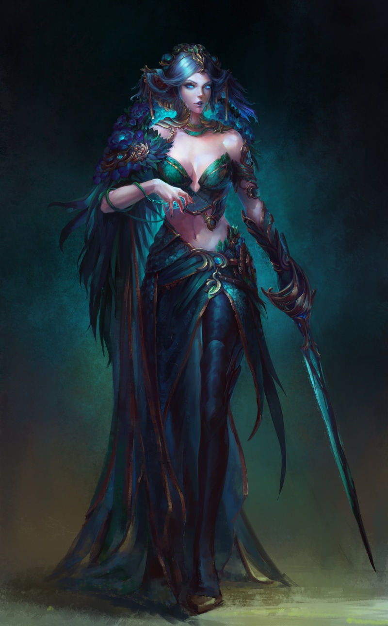 woman, women, sword, fashion, warrior, hairstyle, beautiful woman, 2K, beautiful people, fantasy art, one person, mid adult, costume, indoors, fantasy