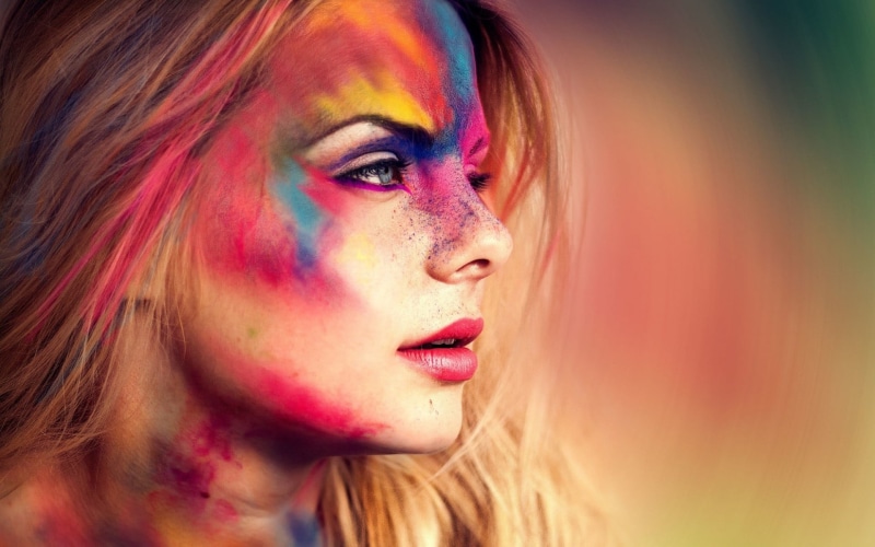 paint, adult, body part, stage make-up, women, human body part, blonde, beautiful people, body paint, beautiful woman, face powder, beauty, hairstyle, fashion