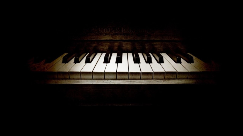 1080P, dark, partial, cool, piano, music, keys