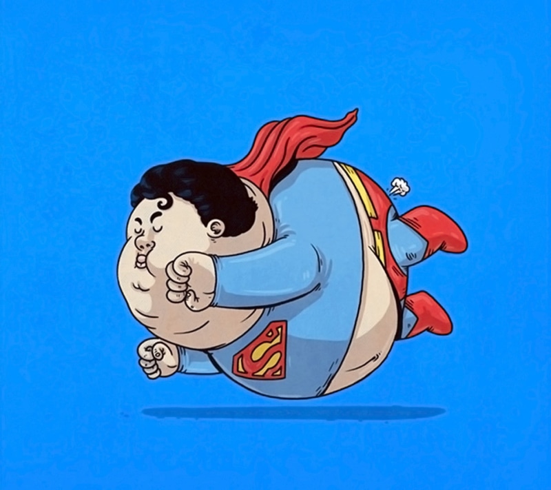 humor, superman, fat, 720P