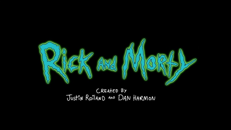 black background, Rick and Morty, Cartoon Network, green color, text, creativity, western script, neon, copy space, 1080P, number, no people, night, studio shot
