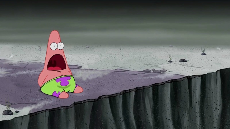 creativity, patrick, SpongeBob SquarePants, pink color, close-up, nature, Patrick Star, day, drawing - art product, high angle view, water, no people, human representation