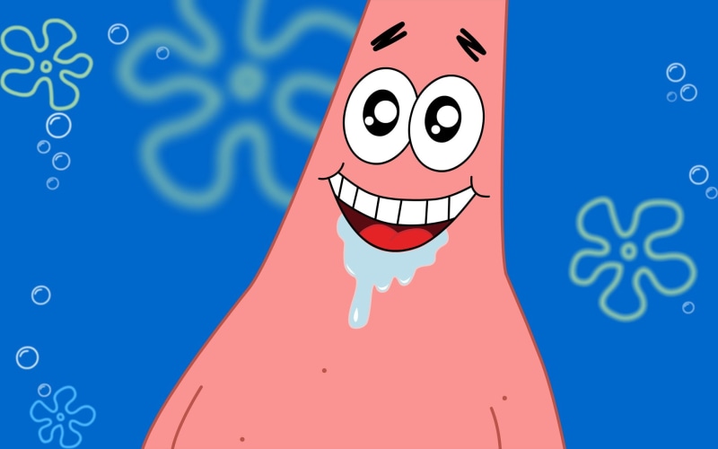 patrick, hd, squarepants, cartoon/comic, drool, spongebob, 1080P