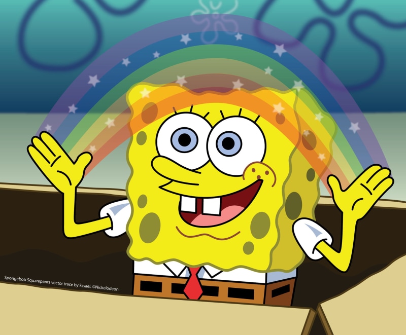 SpongeBob SquarePants, communication, monster - fictional character, 720P, fun, human body part, mammal, TV Show, multi colored, illustration, art and craft