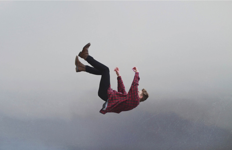 outdoors, lifestyles, togetherness, nature, checkered shirt, leisure activity, motion, man, falling, mid-air, excitement, guy, balance, copy space, skill