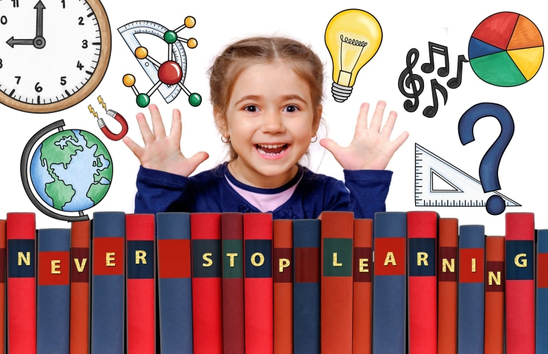design, educate, offspring, girls, study, think, child, student, blue, elementary, emotion, 4K, portrait, young, innocence, preschool, childhood, graphic