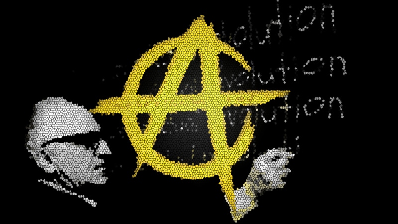 American Revolution, industry, indoors, finance, internet, close-up, sign, warning sign, man, revolution , writing, libertarianism, studio shot, ancap