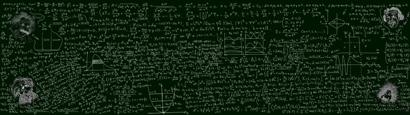 mathematics, quantum mechanics, blackboard, 4K
