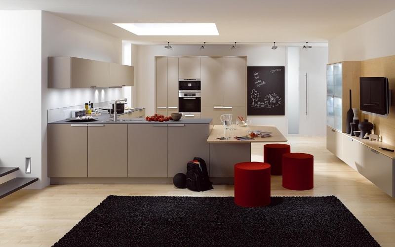blackboard, big, modern, counters, gray, 1080P, family, cabinet, picture, kitchen, house, wall, room, wallpa, architecture, set
