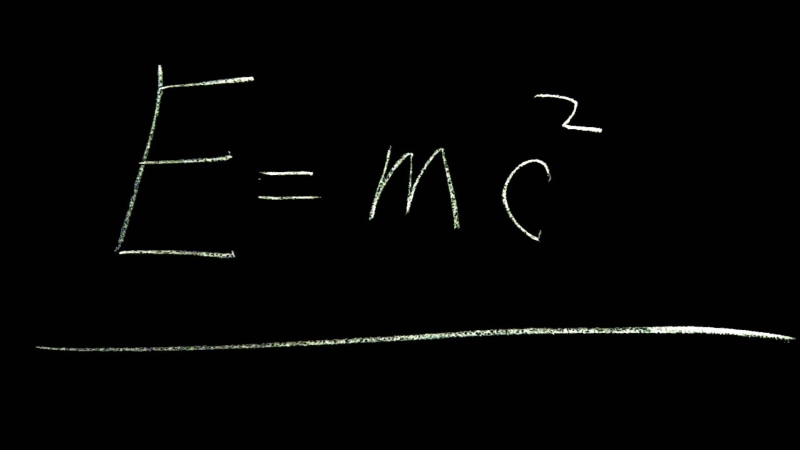 no people, message, single Word, physics, board, communication, blackboard, single object, studio shot, capital letter, Weight, Einstein, black background