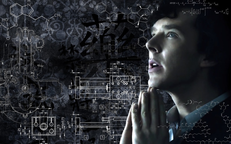Benedict Cumberbatch, Sherlock Holmes, science, 720P