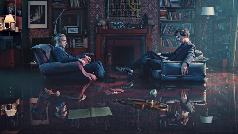 Season 4, Sherloc, 4K, Benedict Cumberbatch, Martin man, Sherlock Holmes, Dr John Watson, 4K