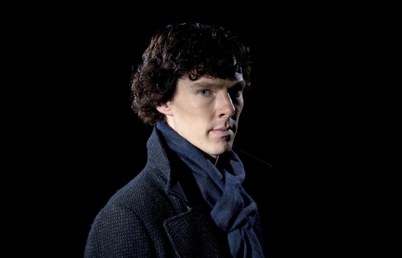 the series, black background, actor, Holmes, bbc, Benedict Cumberbatch, Sherlock, 5K