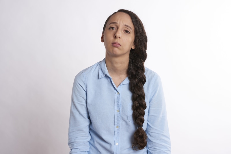 confused, teenager, looking, trouble, contemplation, casual clothing, adults Only, person, worried, depression, Sad, Woman, failing, blue, sad woman, dress