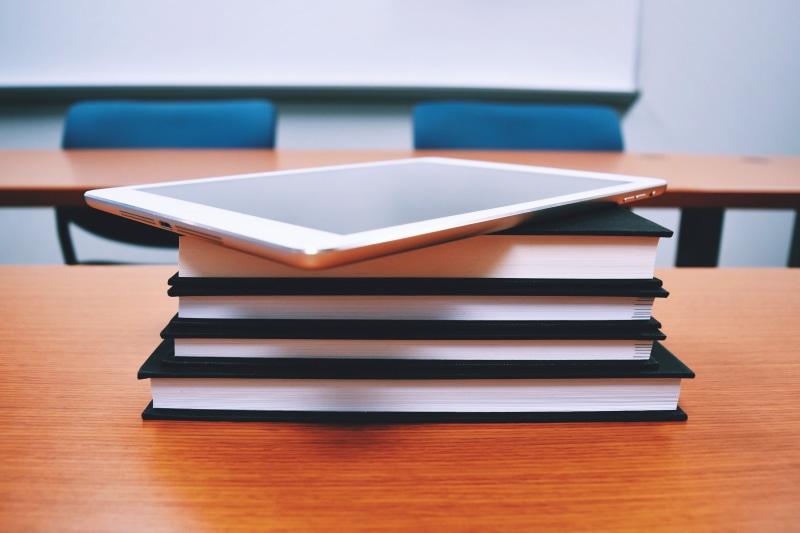 books, still life, table, publication, study, close-up, hardcover book, university, digital tablet, computer, wisdom, 4K, no people, connection, ipad