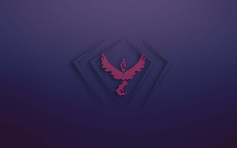 purple, minimalism, 2K, Pokemon Go, Team Valor