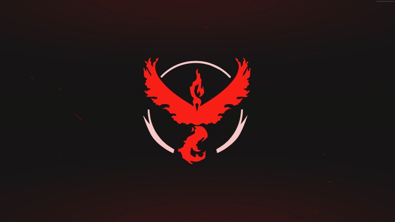 logo, mobile, team, red, valor, pokemon go, nintendo, 5K