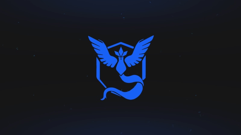 logo, no people, Team Mystic, mystic, animal representation, nature, studio shot, representation, animal themes, animal, blue, copy space, creativity, art and craft