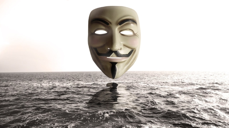representation, horizon over water, disguise, nature, digital composite, fawkes, Anonymous, clear sky, no people, mask, single object, guy, digital art