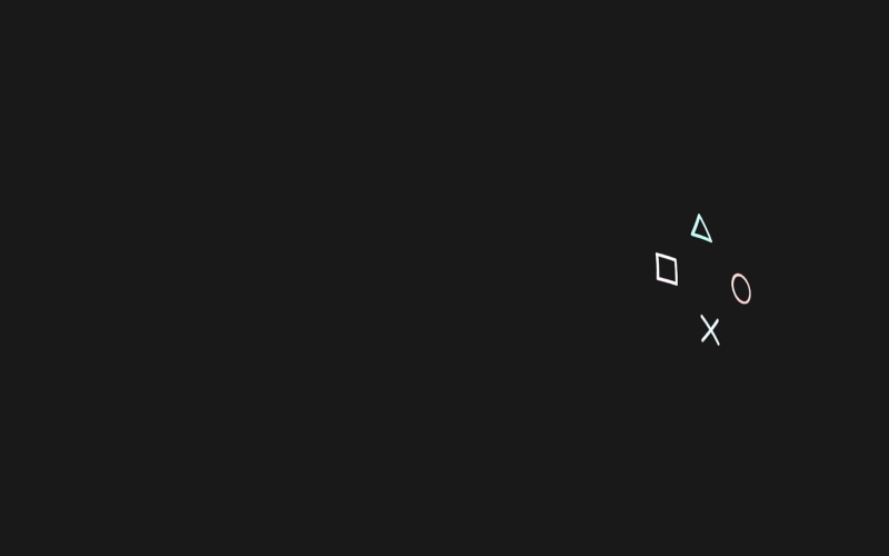 sony, playstation, black, hd, minimal, video games, 1080P